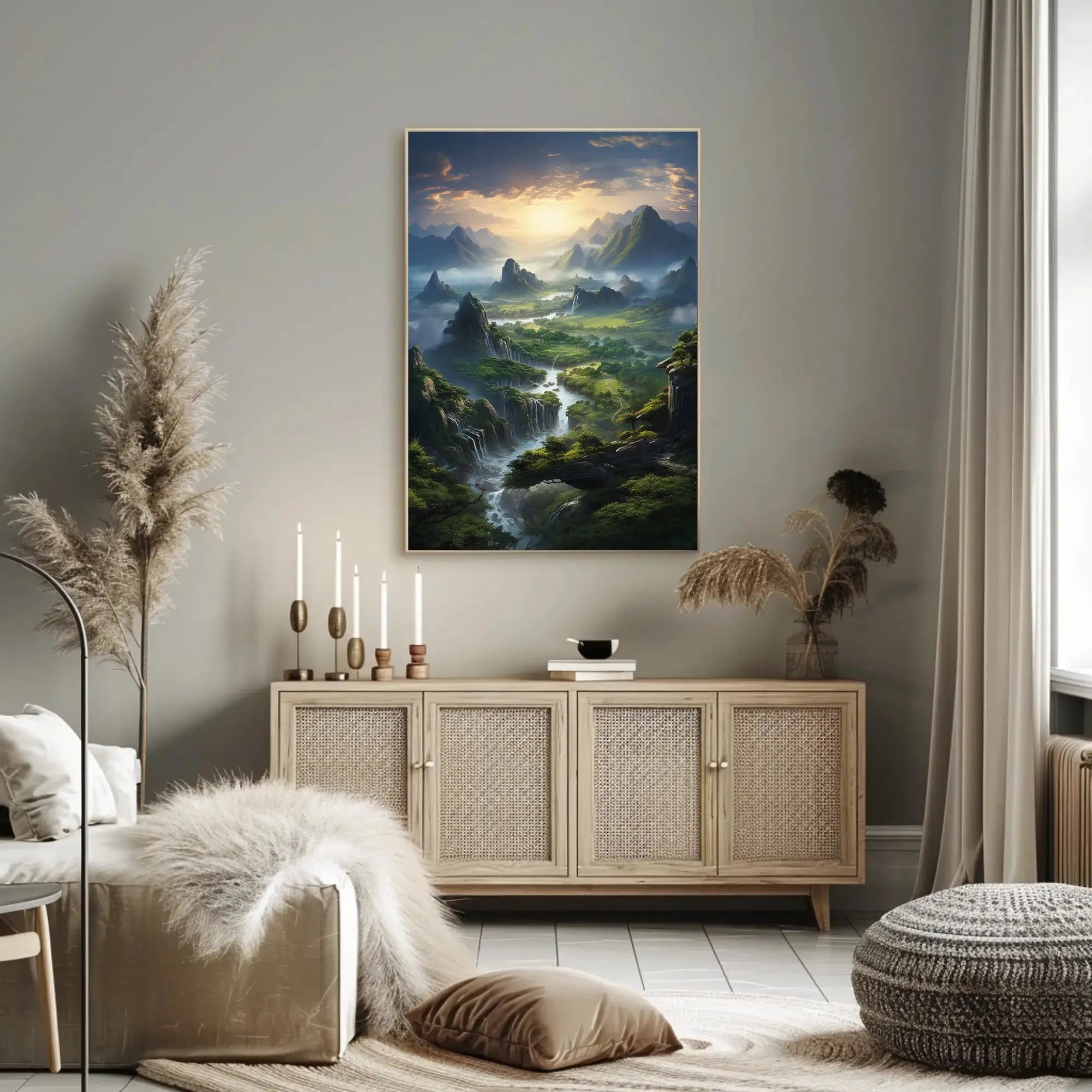 Mystical Asian Landscape Harmony National Park Poster PosterGoat
