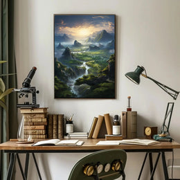 Mystical Asian Landscape Harmony National Park Poster PosterGoat