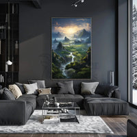 Mystical Asian Landscape Harmony National Park Poster PosterGoat