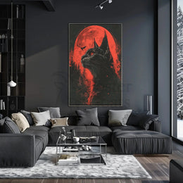 Mystical Black Cat Halloween Gothic Artistic Poster PosterGoat