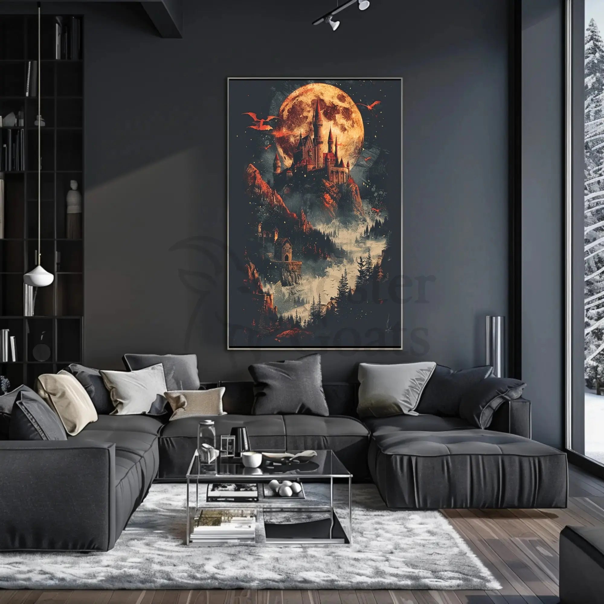 Mystical Castle Fantasy Epic Art Poster PosterGoat