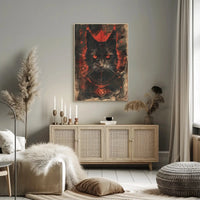 Mystical Cat Enigma: Dark and Intense Animal Poster PosterGoat