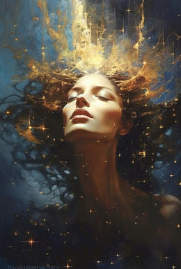 Mystical Celestial Portrait Artistic Poster PosterGoat