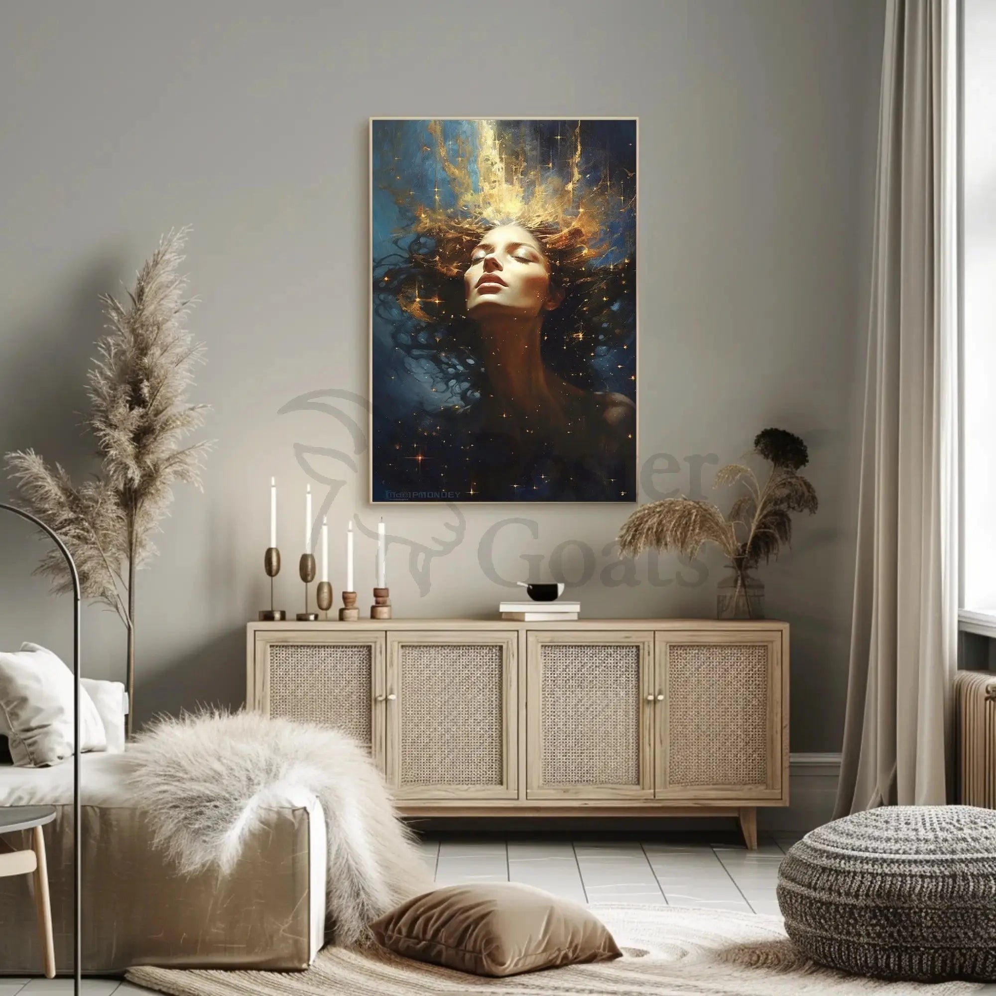 Mystical Celestial Portrait Artistic Poster PosterGoat