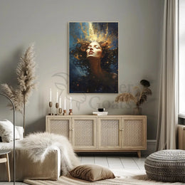Mystical Celestial Portrait Artistic Poster PosterGoat