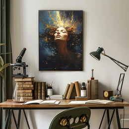 Mystical Celestial Portrait Artistic Poster PosterGoat