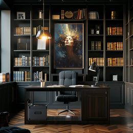Mystical Celestial Portrait Artistic Poster PosterGoat