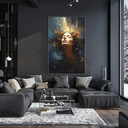 Mystical Celestial Portrait Artistic Poster PosterGoat