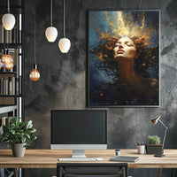 Mystical Celestial Portrait Artistic Poster PosterGoat