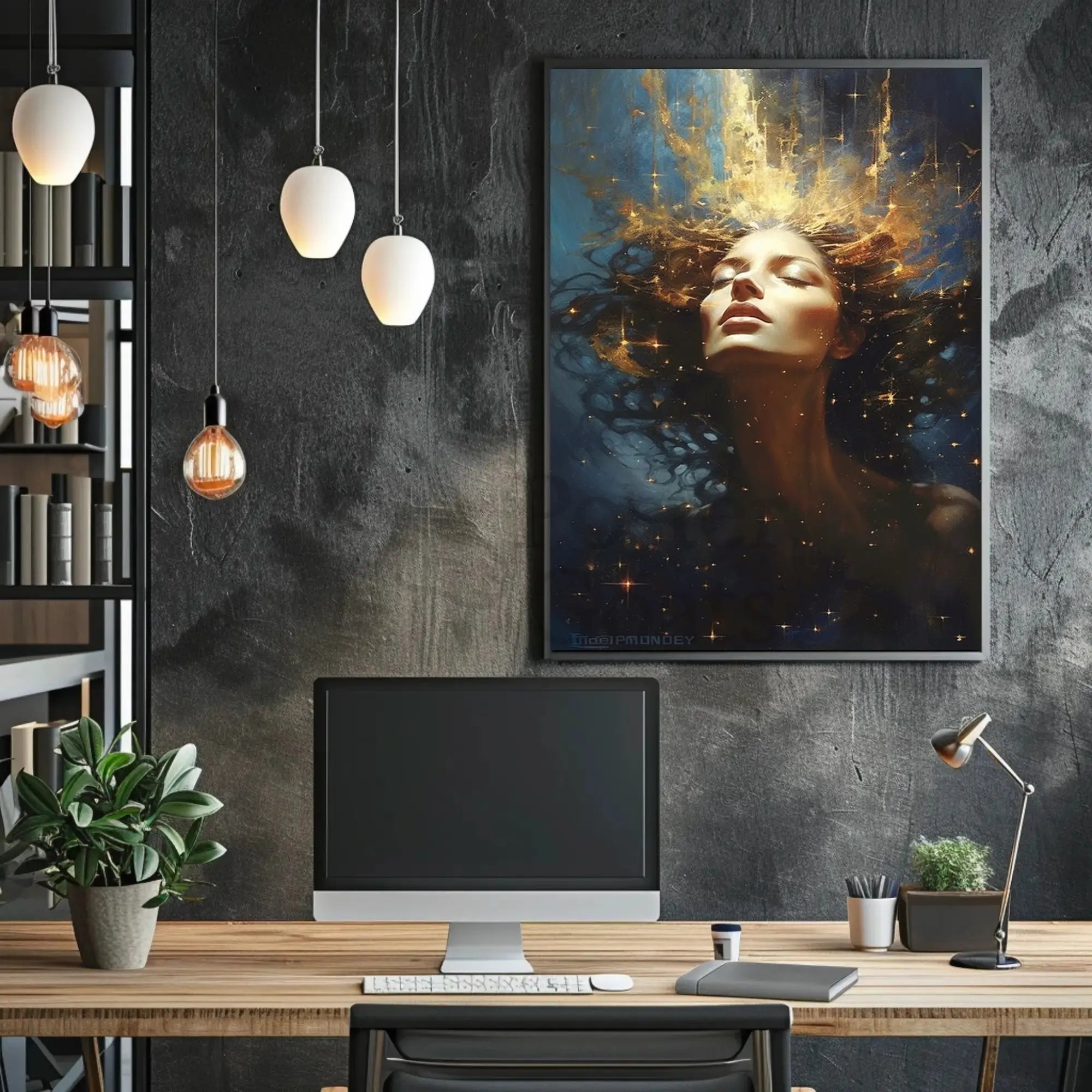 Mystical Celestial Portrait Artistic Poster PosterGoat