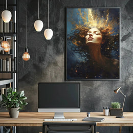 Mystical Celestial Portrait Artistic Poster PosterGoat