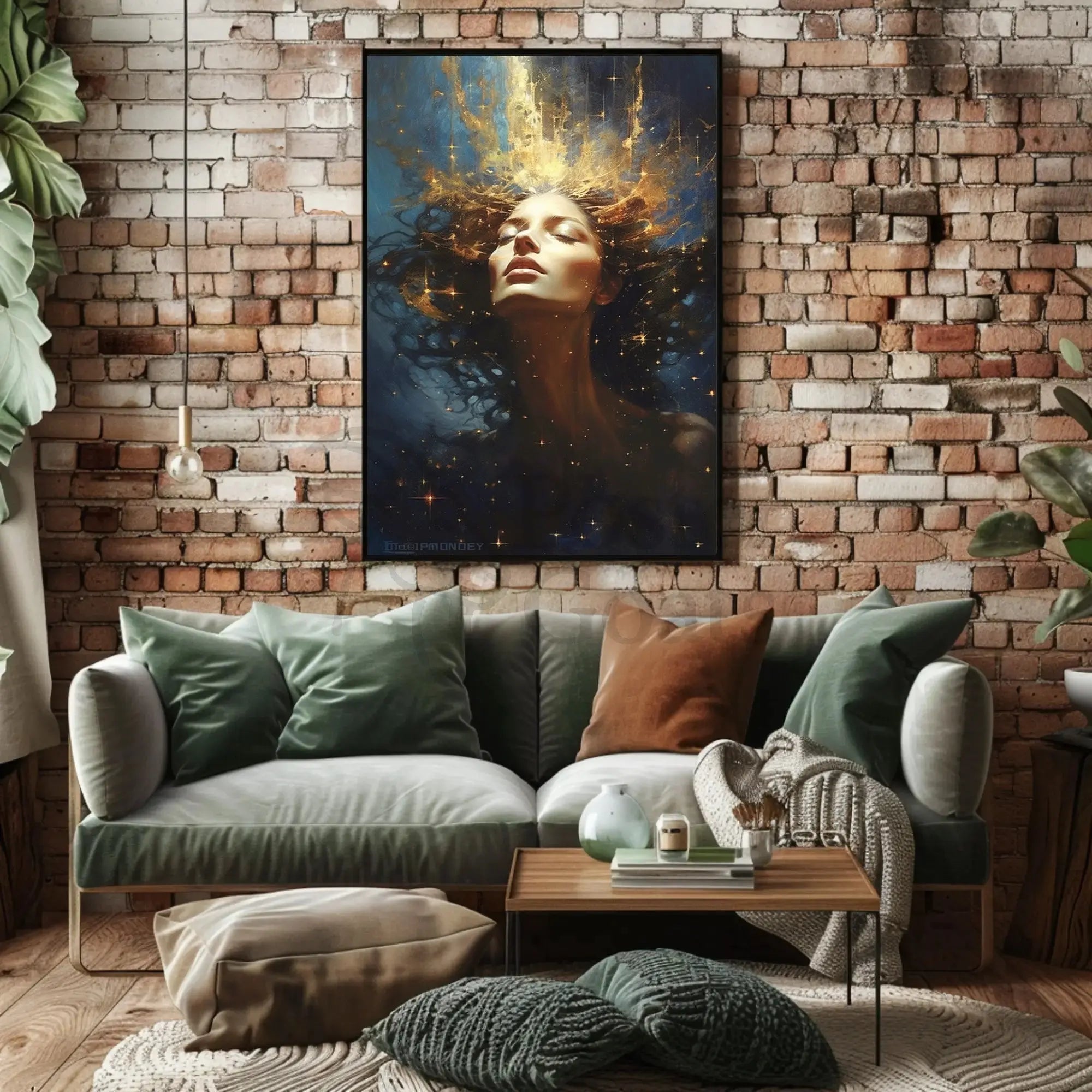 Mystical Celestial Portrait Artistic Poster PosterGoat