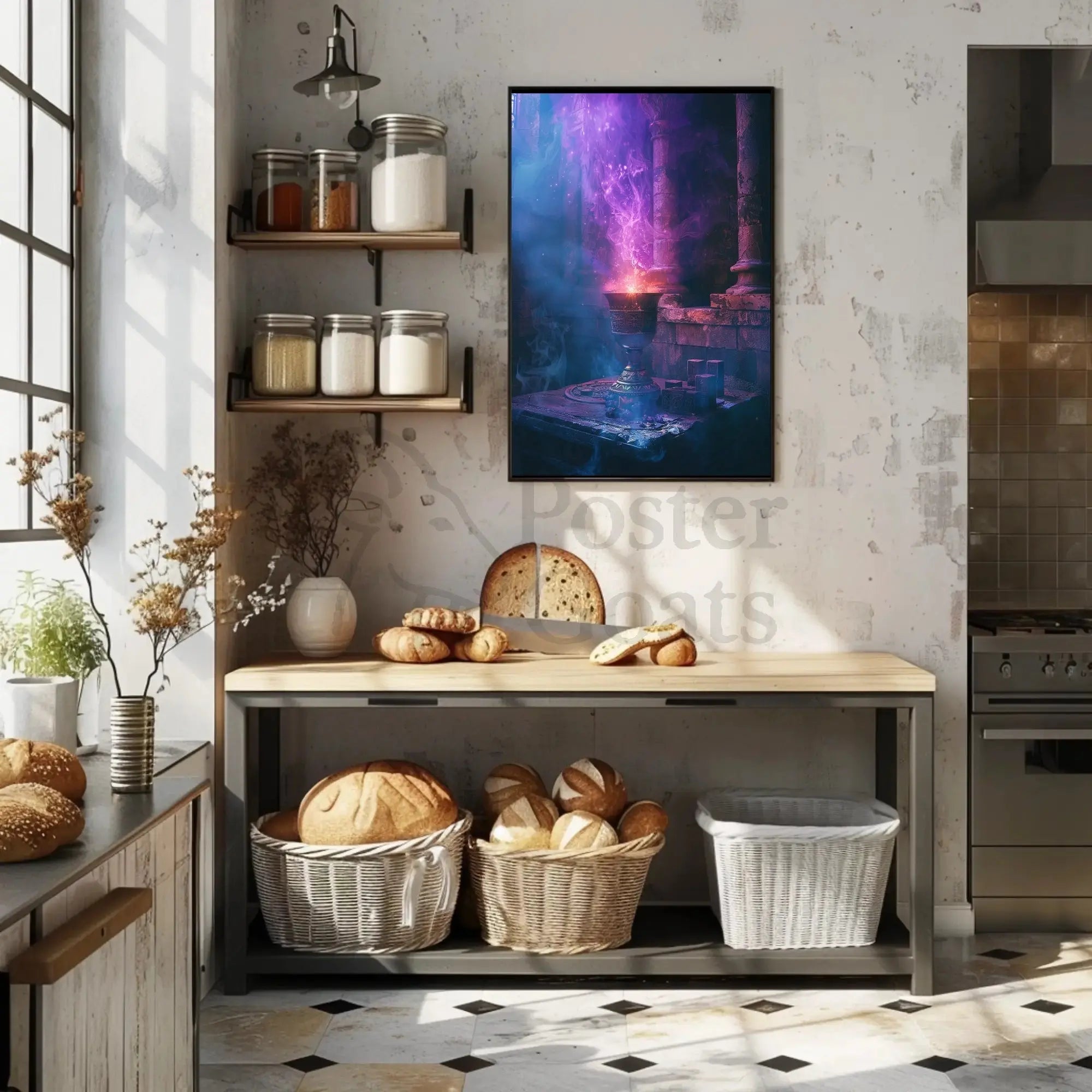 Mystical Chalice Fantasy Scene Artistic Poster PosterGoat