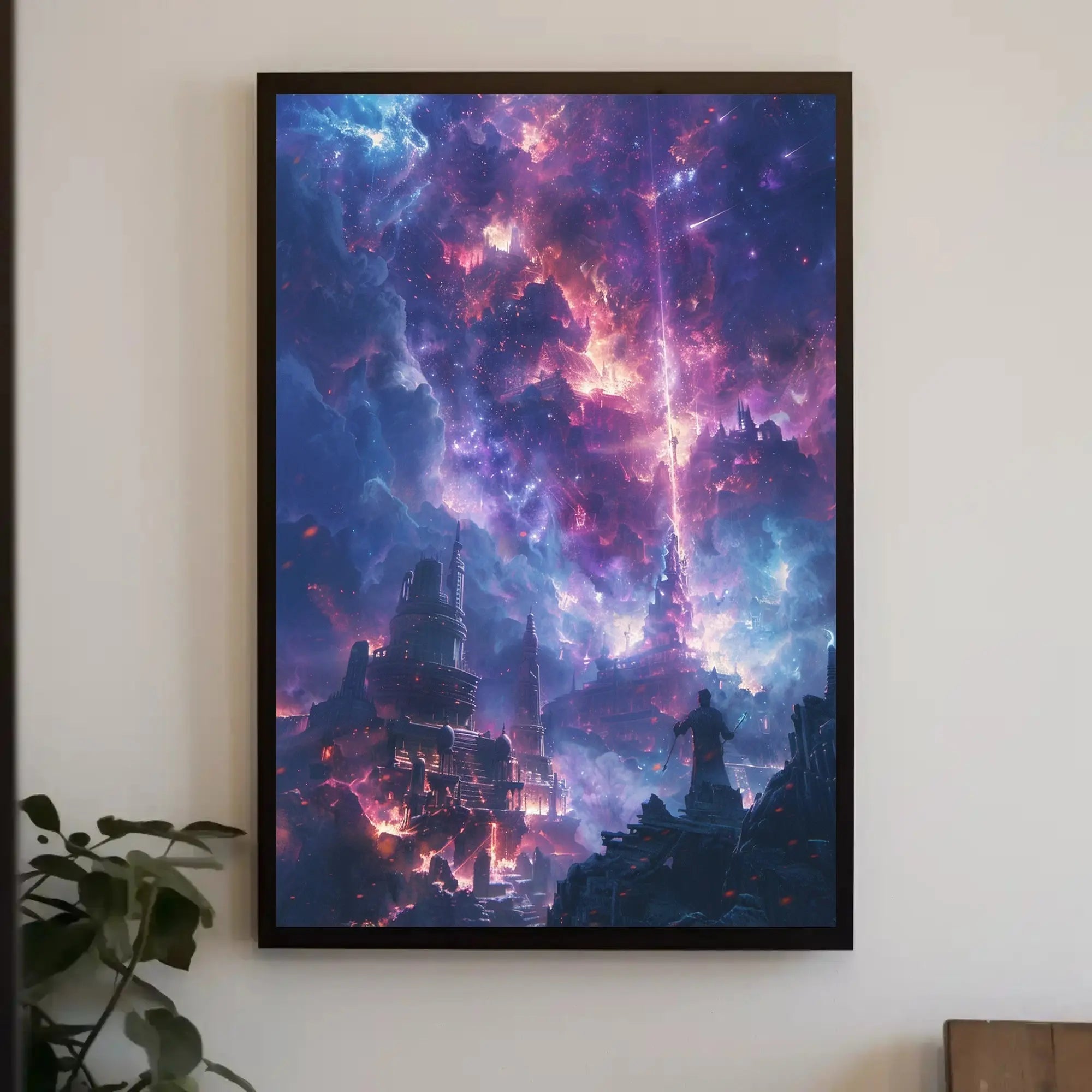 Mystical Cityscape Exploration: Futuristic Sci-Fi Poster PosterGoat