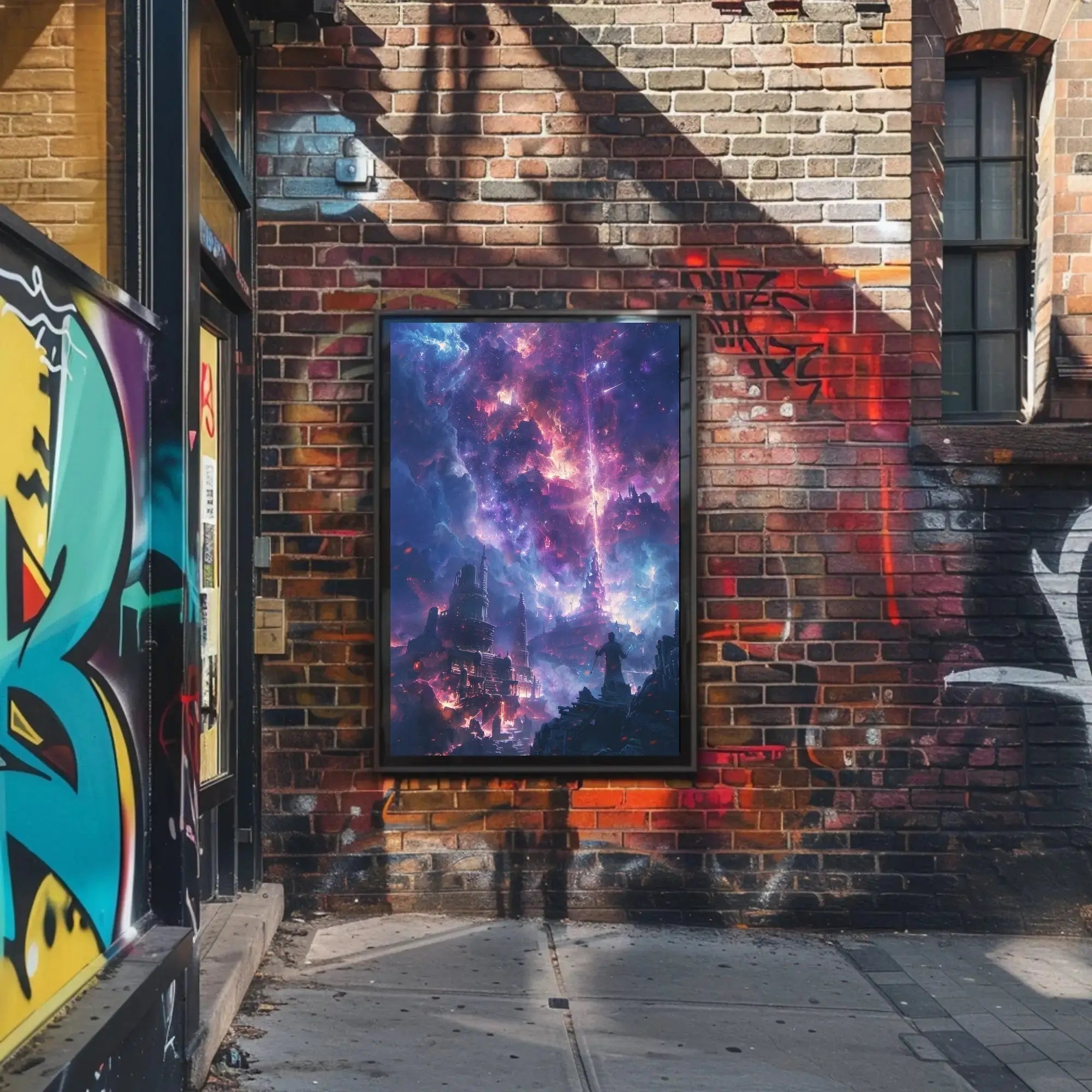 Mystical Cityscape Exploration: Futuristic Sci-Fi Poster PosterGoat