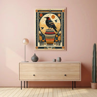 Mystical Crow Art Deco Animal Poster PosterGoat