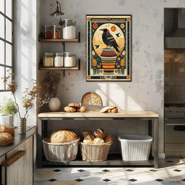 Mystical Crow Art Deco Animal Poster PosterGoat