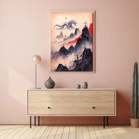 Mystical Dragon in East Asian Landscape Fantasy or Mythology Poster PosterGoat