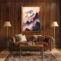 Mystical Dragon in East Asian Landscape Fantasy or Mythology Poster PosterGoat