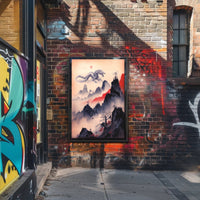 Mystical Dragon in East Asian Landscape Fantasy or Mythology Poster PosterGoat