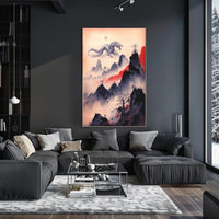 Mystical Dragon in East Asian Landscape Fantasy or Mythology Poster PosterGoat