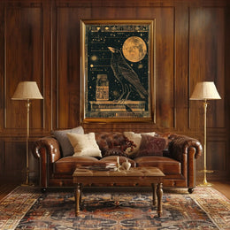 Mystical Egyptian Cosmos Artistic Poster PosterGoat