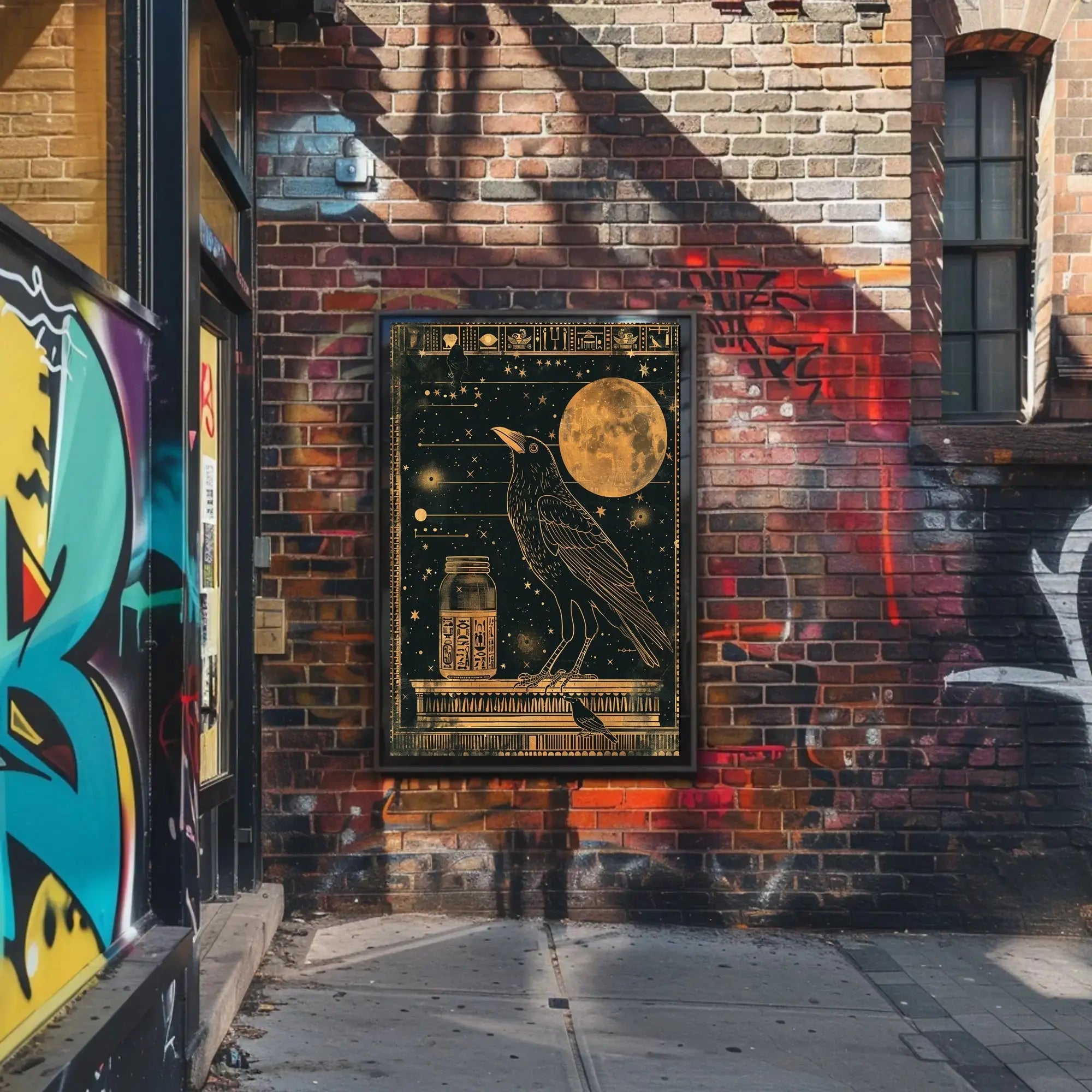 Mystical Egyptian Cosmos Artistic Poster PosterGoat