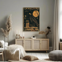 Mystical Egyptian Cosmos Artistic Poster PosterGoat
