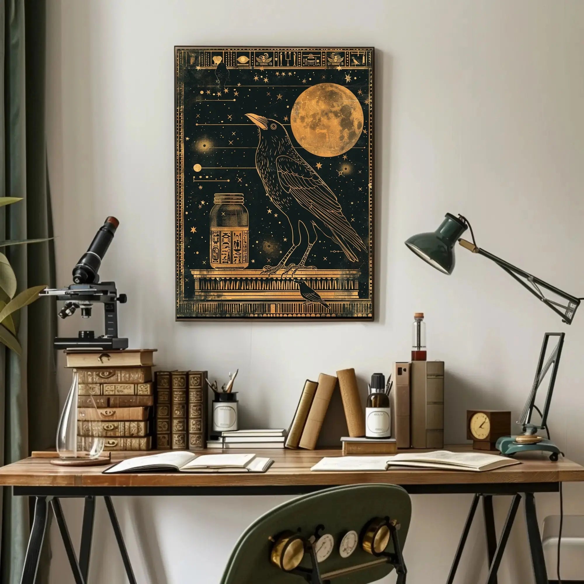 Mystical Egyptian Cosmos Artistic Poster PosterGoat