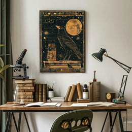Mystical Egyptian Cosmos Artistic Poster PosterGoat