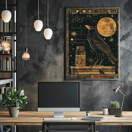 Mystical Egyptian Cosmos Artistic Poster PosterGoat