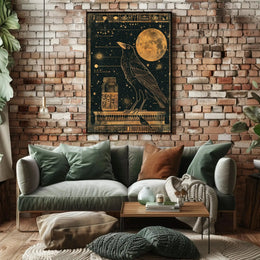 Mystical Egyptian Cosmos Artistic Poster PosterGoat