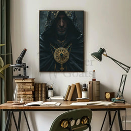 Mystical Elegance Cloaked Figure Historical or Presidential Poster PosterGoat