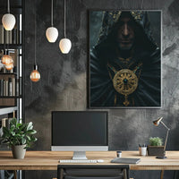 Mystical Elegance Cloaked Figure Historical or Presidential Poster PosterGoat