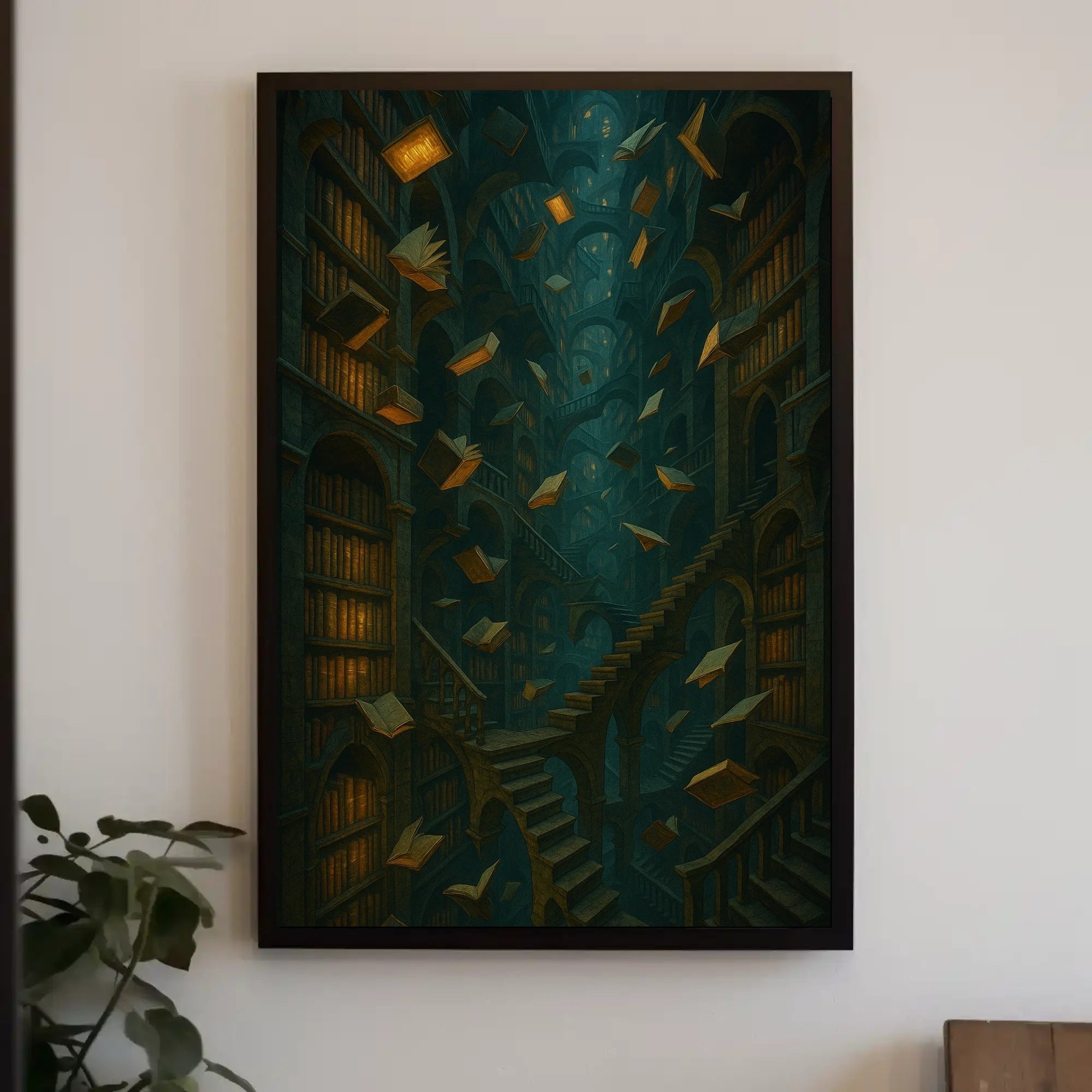 Mystical Enchanted Library Fantasy or Mythology Poster PosterGoat
