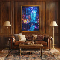 Mystical Fantasy Library Alchemy Art Print Abstract Poster PosterGoat