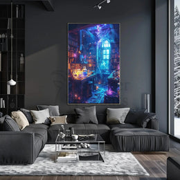 Mystical Fantasy Library Alchemy Art Print Abstract Poster PosterGoat