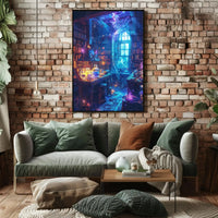 Mystical Fantasy Library Alchemy Art Print Abstract Poster PosterGoat