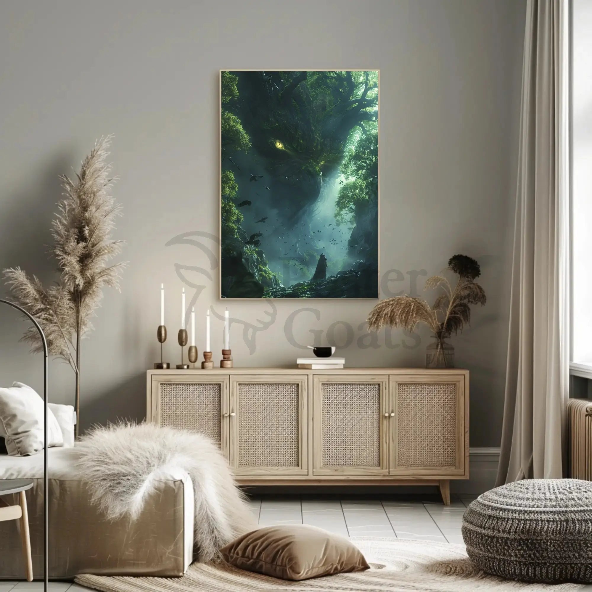 Mystical Forest Guardian Art Print: Abstract, Artistic, or Pop Culture Poster PosterGoat