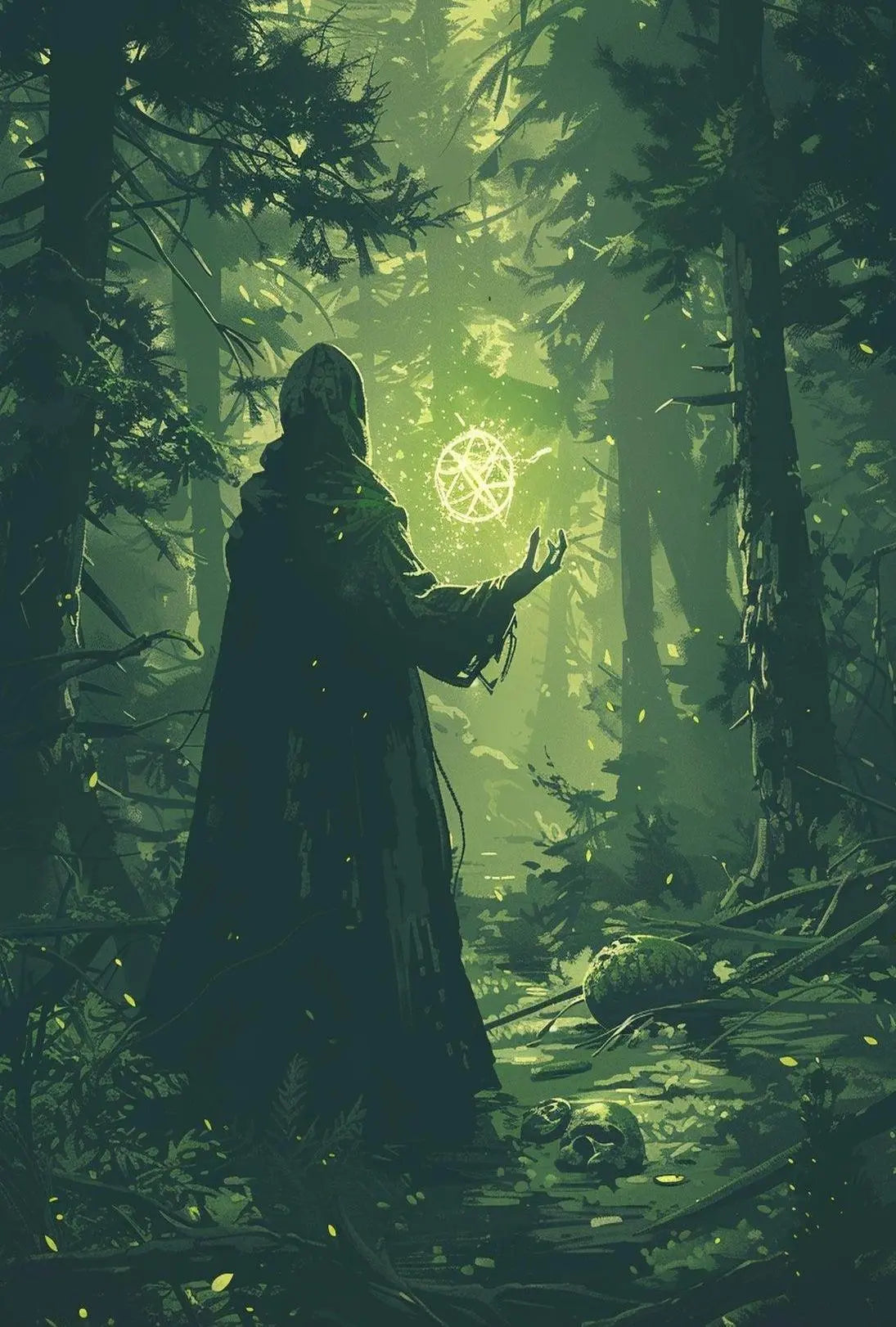 Mystical Forest Magic Art Print - Abstract, Artistic, or Pop Culture Poster PosterGoat