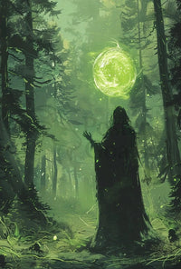Mystical Forest Magic Scene Fantasy Poster PosterGoat