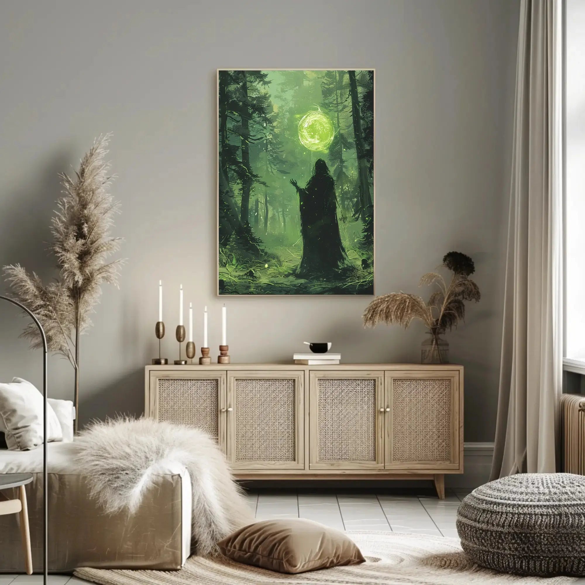 Mystical Forest Magic Scene Fantasy Poster PosterGoat