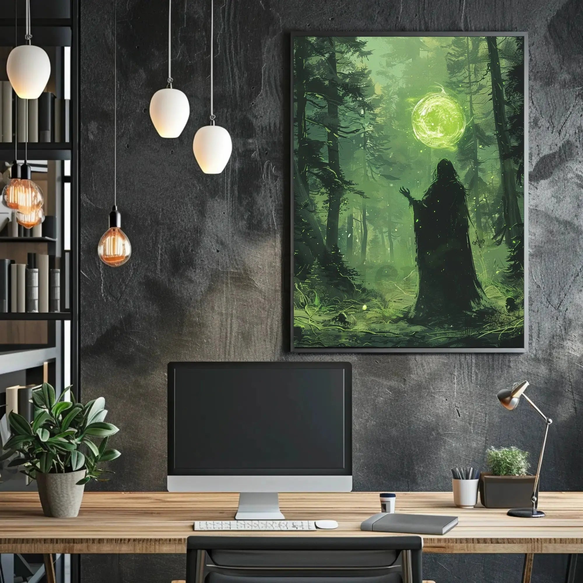 Mystical Forest Magic Scene Fantasy Poster PosterGoat