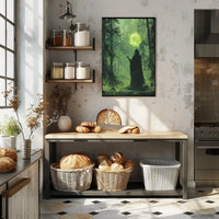 Mystical Forest Magic Scene Fantasy Poster PosterGoat