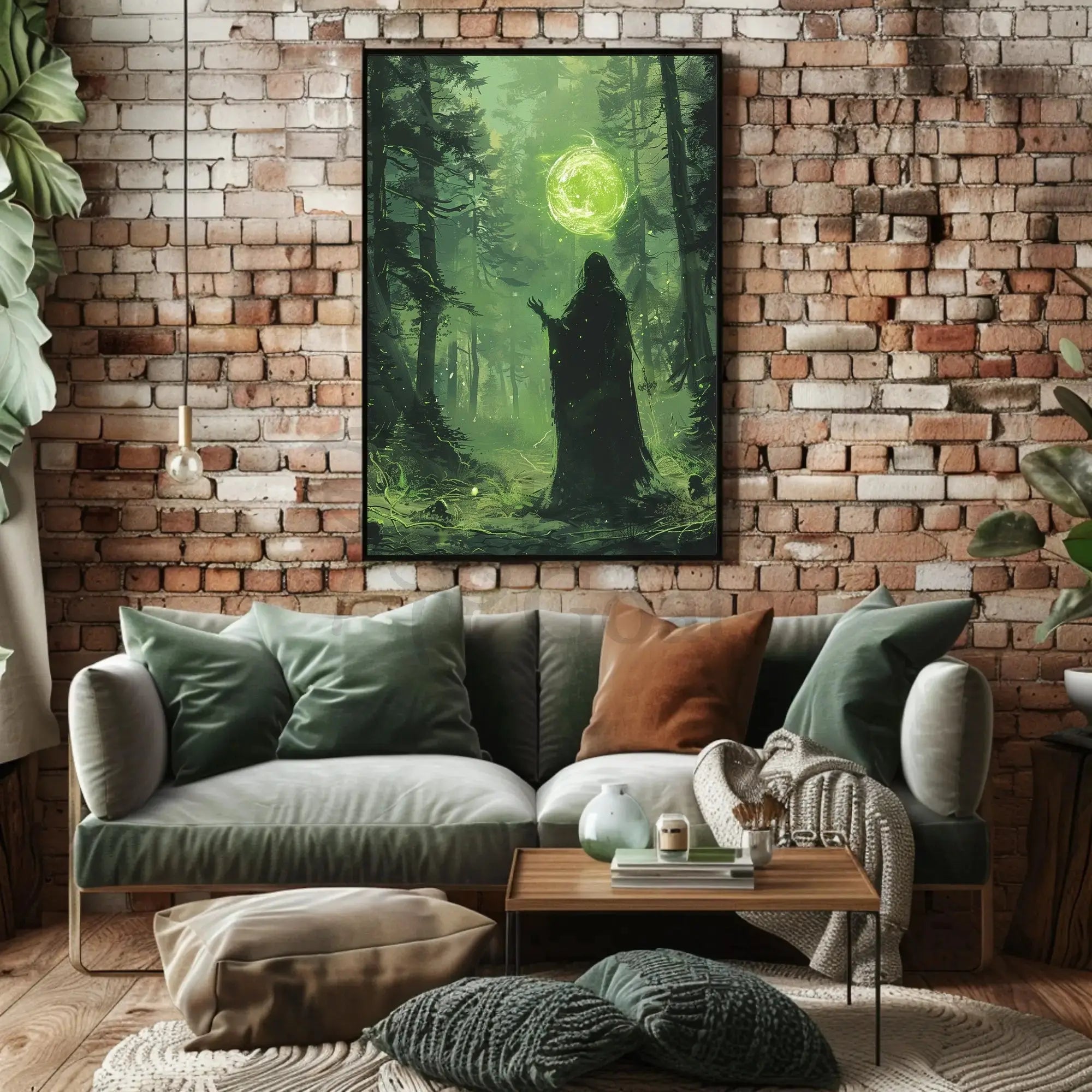 Mystical Forest Magic Scene Fantasy Poster PosterGoat