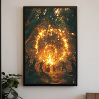 Mystical Forest Ritual Fantasy Artistic Poster PosterGoat