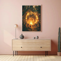 Mystical Forest Ritual Fantasy Artistic Poster PosterGoat