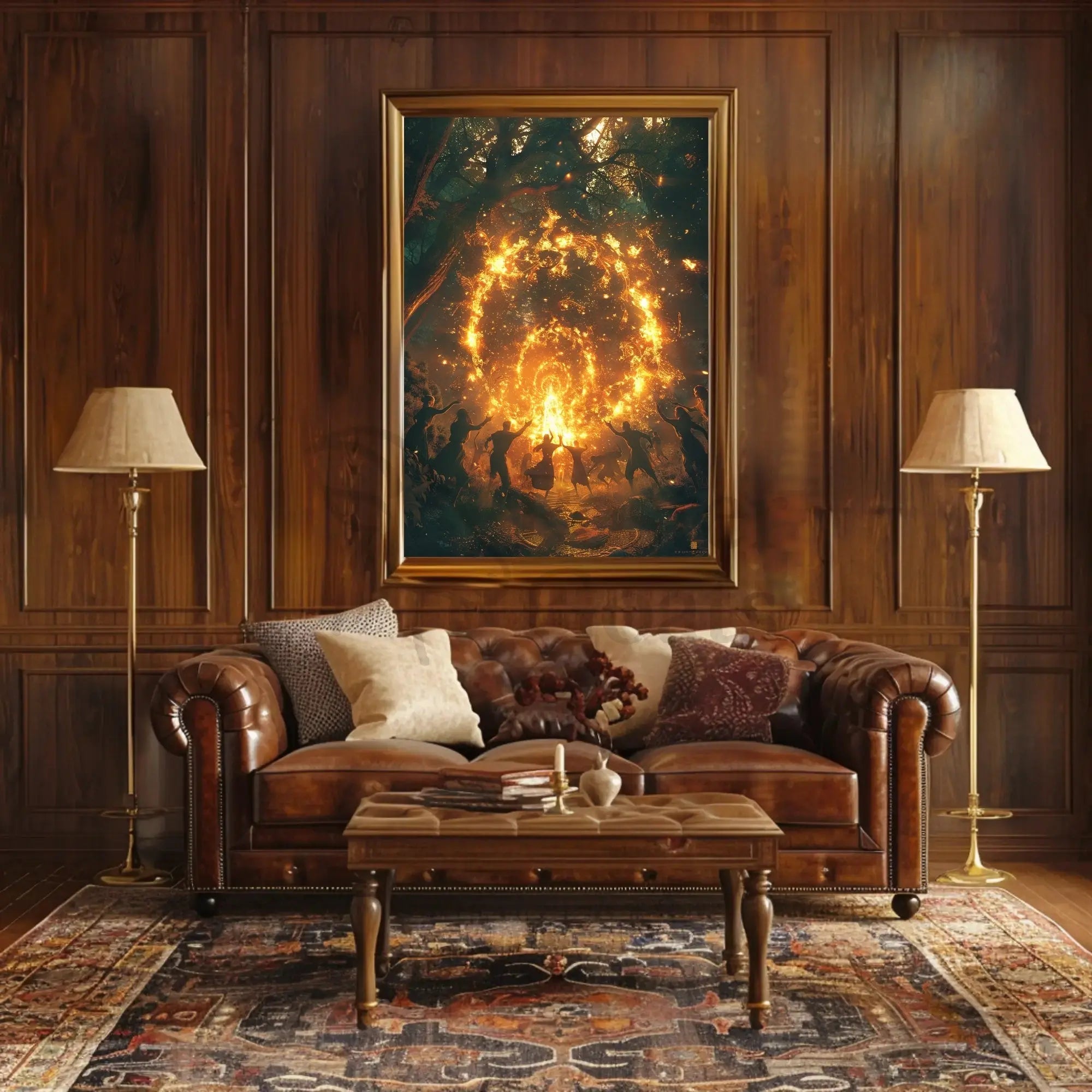 Mystical Forest Ritual Fantasy Artistic Poster PosterGoat
