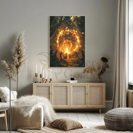 Mystical Forest Ritual Fantasy Artistic Poster PosterGoat