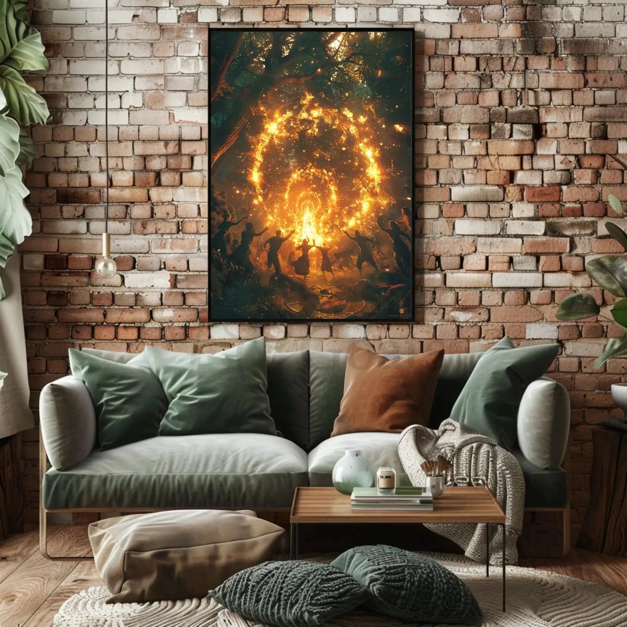 Mystical Forest Ritual Fantasy Artistic Poster PosterGoat